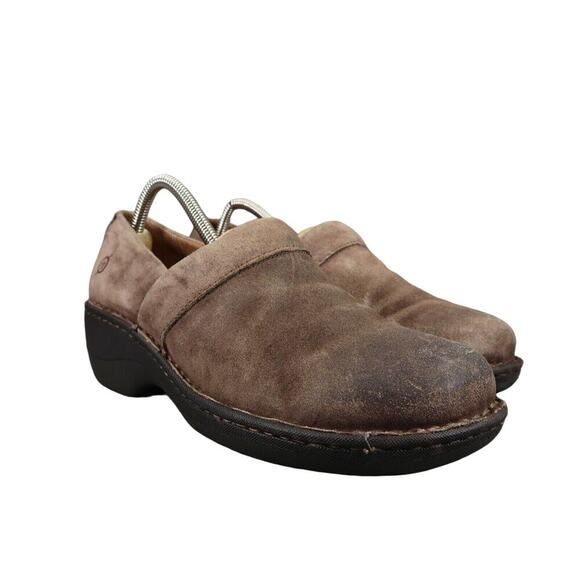 Born Shoes Womens 9 Clogs Slip On Comfort Casual Distressed Leather Walk Casual - Picture 1 of 15
